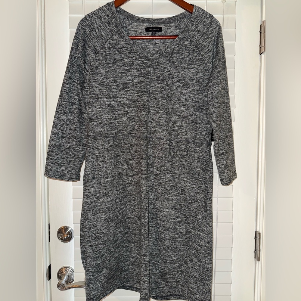 The Limited Charcoal Long Sleeve Dress